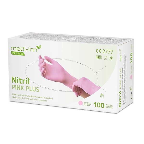 Medi-Inn Nitril-Handschuhe Nitril Pink Plus Einmalhandschuhe günstig online kaufen