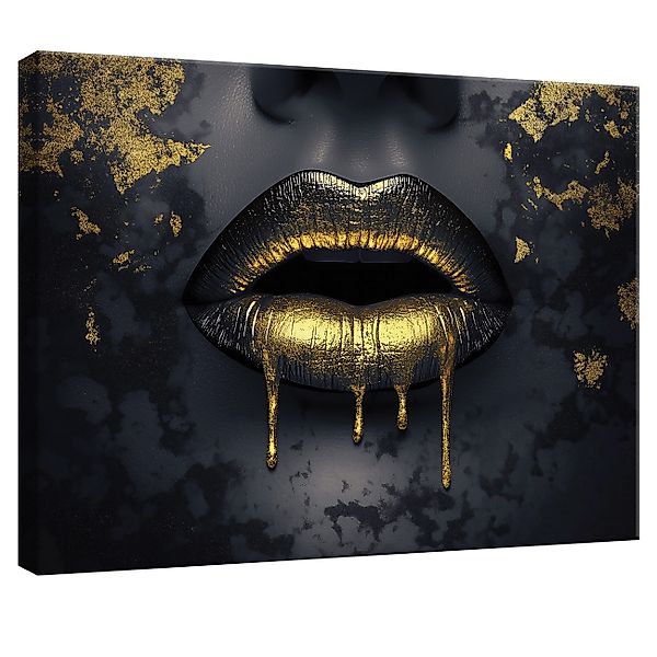 Wallarena Leinwandbild Abstrakt Gold Wandbild XXL günstig online kaufen