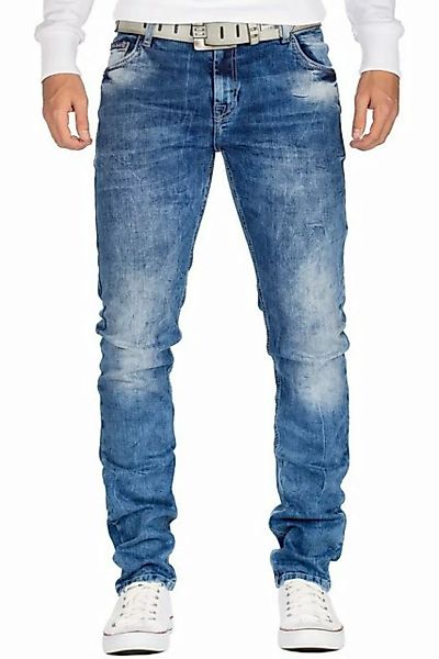 Cipo & Baxx Slim-fit-Jeans Casual Hose BA-CD533 Blau W32/L36 (1-tlg) mit lä günstig online kaufen