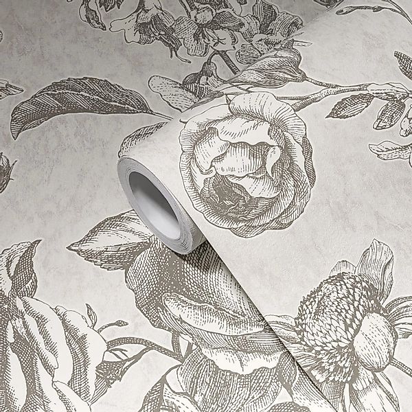 Bricoflor Rote Tapete Mit Rosen Im Vintage Stil Romantische Vliestapete Mit günstig online kaufen