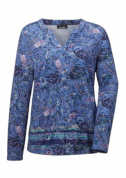 GOLDNER Print-Shirt "Kurzgröße Elegantes Blusenshirt, Paisley-Design" keine günstig online kaufen