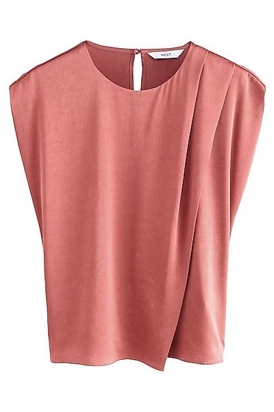 Next Blusentop Asymmetrisches Satin-Top in Knitteroptik (1-tlg) günstig online kaufen