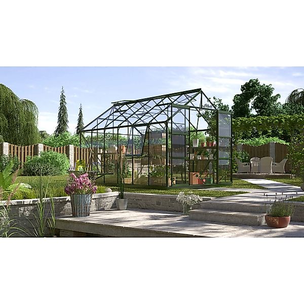 Vitavia Gewächshaus Jupiter 9900 Smaragd 9,9 m² inkl. Fundament günstig online kaufen