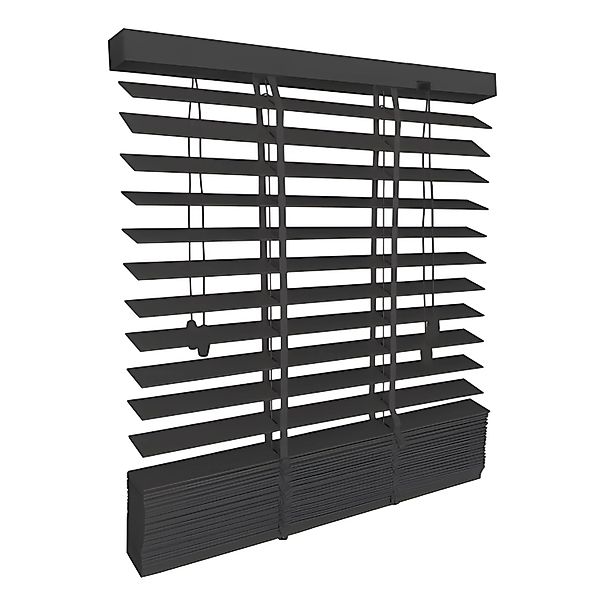 Sol Royal SolDecor BE5 Holzjalousie B105xH180cm Schwarz günstig online kaufen