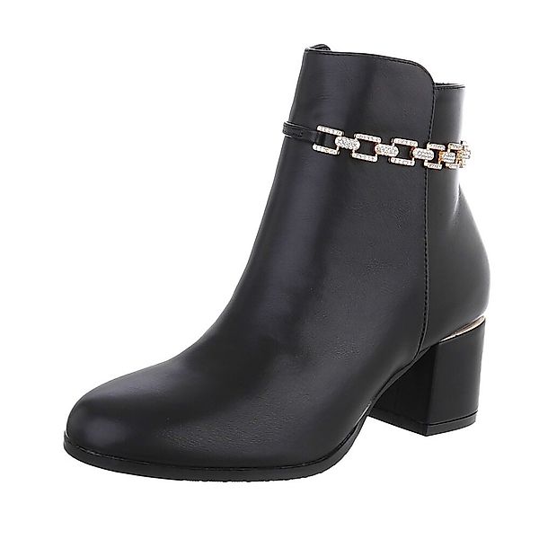 Ital-Design Damen Elegant Stiefelette (87108729) Blockabsatz günstig online kaufen