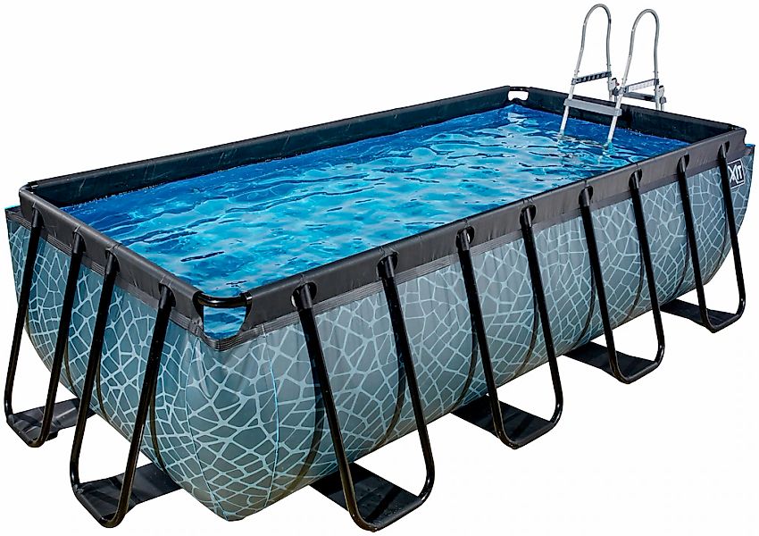 EXIT Framepool BxLxH: 200x400x100 cm, mit Sandfilterpumpe und Sicherheitsle günstig online kaufen