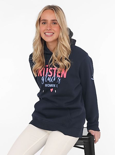 Zwillingsherz Sweatshirt, gestickter Schriftzug vorn und hinten, Kapuze, La günstig online kaufen