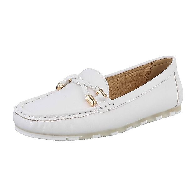 Ital-Design Elegante Mokassins mit geflochtener Schnürung für Damen Slipper günstig online kaufen