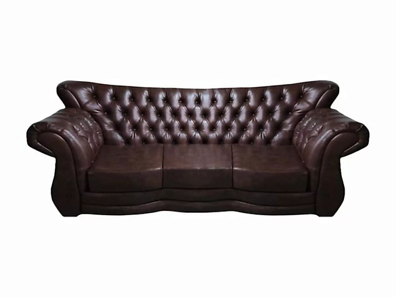 JVmoebel Chesterfield-Sofa Chesterfield Leder Sofa Couch Dreisitze Wohnzimm günstig online kaufen
