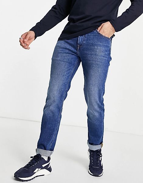 Lee – Rider – Enge Jeans in Blau günstig online kaufen