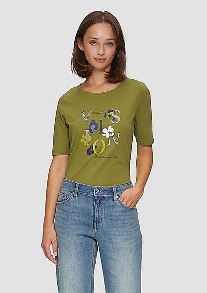 s.Oliver Kurzarmshirt T-Shirt Elastisches T-Shirt mit Frontprint günstig online kaufen