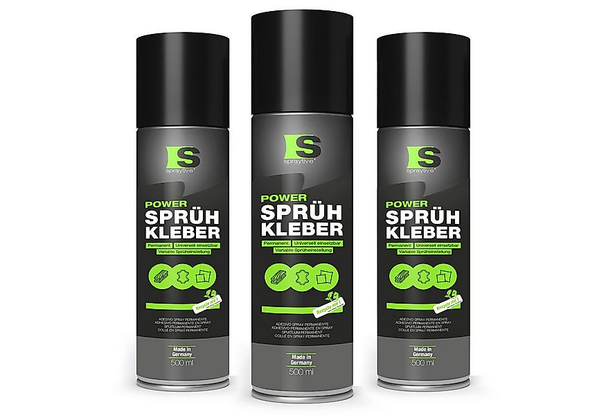Spraytive Sprühkleber 3x 500ml Sprühkleber – für Textilien, Vlies, Schaumst günstig online kaufen