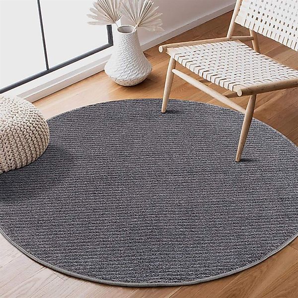 Carpet City Teppich "Friseé-Teppich FANCY900" rund 12 mm Höhe Kurzflor, Ein günstig online kaufen