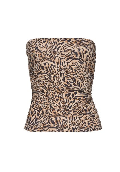 Buffalo Bandeautop mit seitlichen Raffungen und Alloverdruck, schulterfrei günstig online kaufen