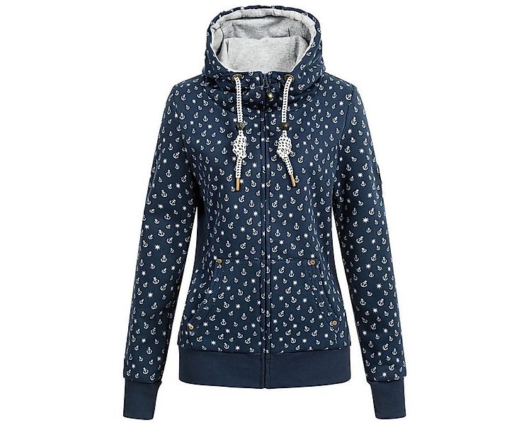 ankerglut Fleecejacke Ankerglut Freundschaft Damen Sweatshirt Jacke günstig online kaufen