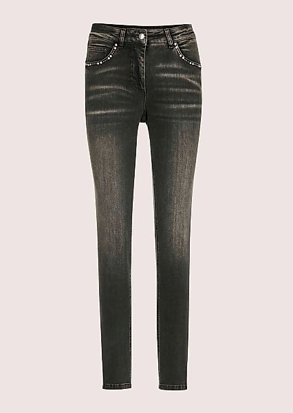 MADELEINE Regular-fit-Jeans "Jeans Schmale Five-Pocket-Jeans mit Glitzer" günstig online kaufen