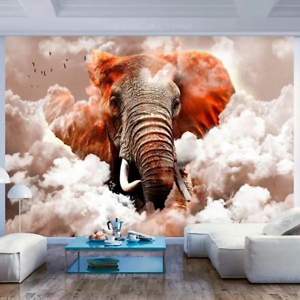 artgeist Fototapete Elephant in the Clouds (Brown) mehrfarbig Gr. 300 x 210 günstig online kaufen