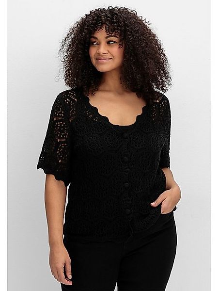 sheego by Joe Browns Cardigan Große Größen im Ajourmuster günstig online kaufen
