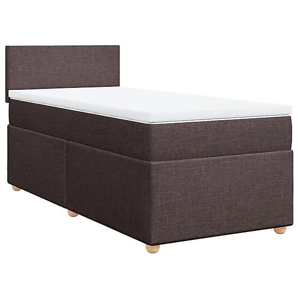 vidaXL Boxspringbett mit Matratze Dunkelbraun 100x200 cm Stoff 3288887 günstig online kaufen