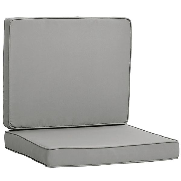 Outsunny Sitzkissen-Set für Draußen Polyester Hellgrau 56L x 52B x 7H cm günstig online kaufen