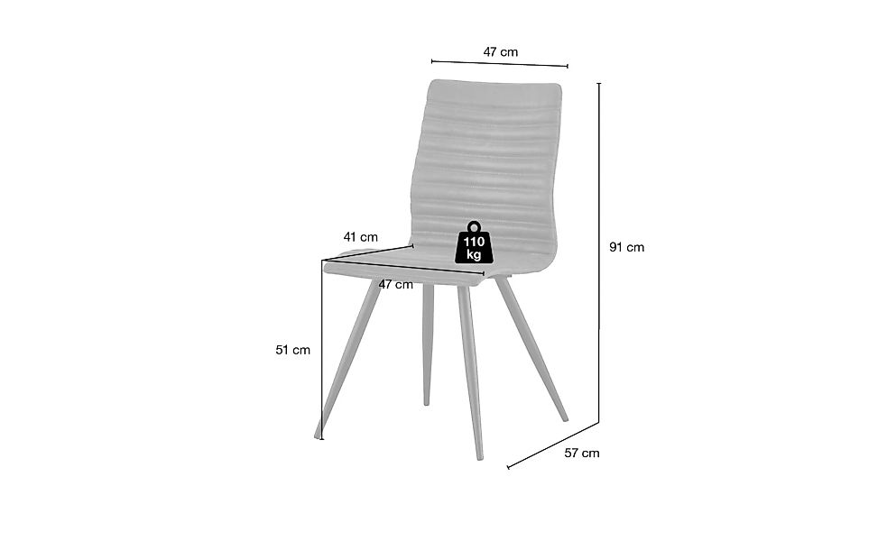Stuhl  Ballarat - braun - 47 cm - 91 cm - 57 cm - Sconto günstig online kaufen