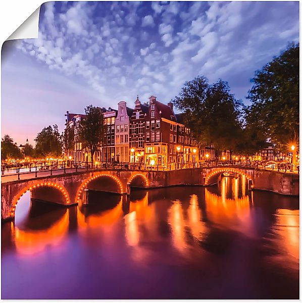 Artland Wandbild "Amsterdam Keizersgracht Leidsegracht", Niederlande, (1 St günstig online kaufen