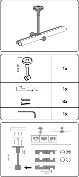GARDINIA Deckenträger für Sichtschutz Memphis, (1-tlg), günstig online kaufen