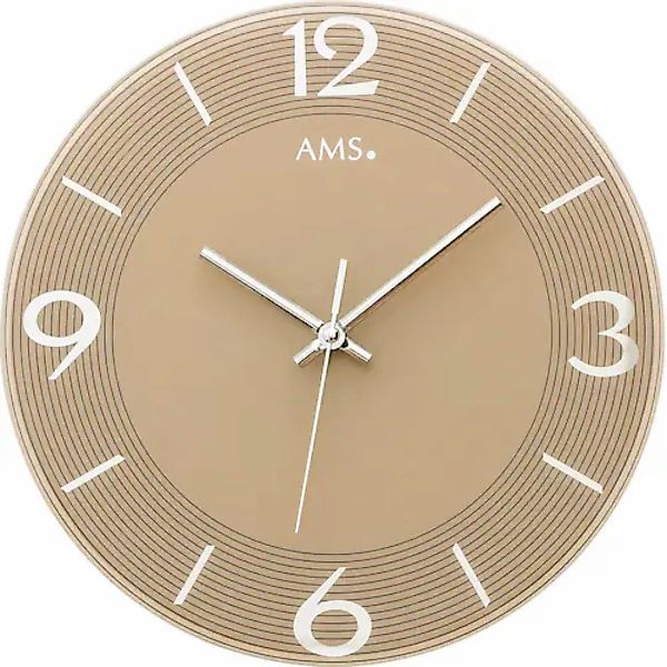 AMS Wanduhr »W9572«, Quarzuhr,Glas,Wohnzimmer,Esszimmer,Küche,Arbeitszimmer günstig online kaufen