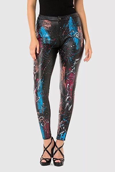 Cipo & Baxx Leggings "Hose", mit extravaganten Print günstig online kaufen
