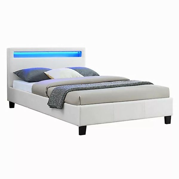 CARO-Möbel Polsterbett MIRASOL, Polsterbett mit LED Einzelbett Doppelbett J günstig online kaufen