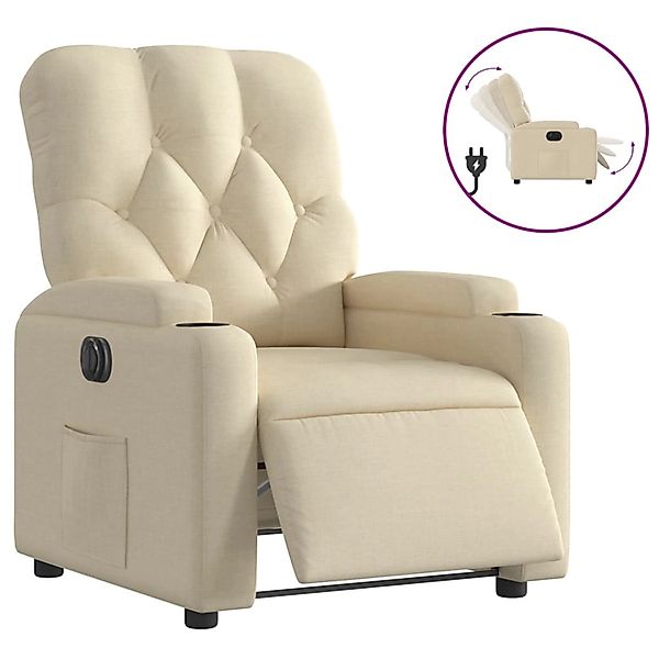 vidaXL Relaxsessel Elektrisch Creme Stoff 3204695 günstig online kaufen