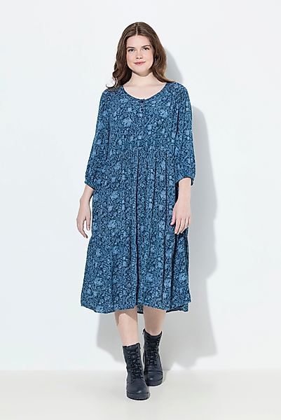 Ulla Popken Midikleid Kleid Blüten A-Linie günstig online kaufen