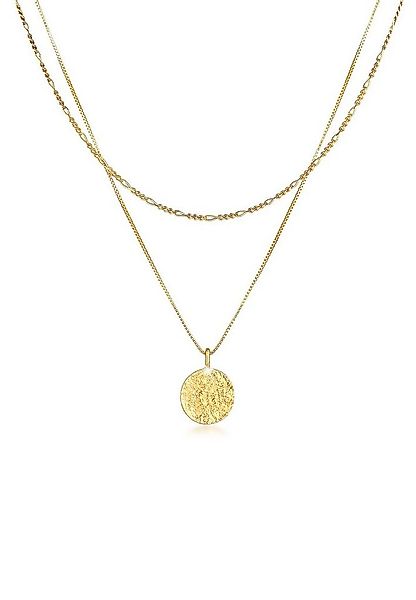 Kuzzoi Kette mit Anhänger Herren Layer Figaro Venezianer Plättchen 925 Silb günstig online kaufen