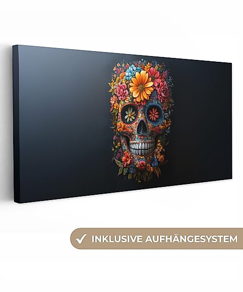 OneMillionCanvasses® Leinwandbild Panorama Blumen - Bunt günstig online kaufen