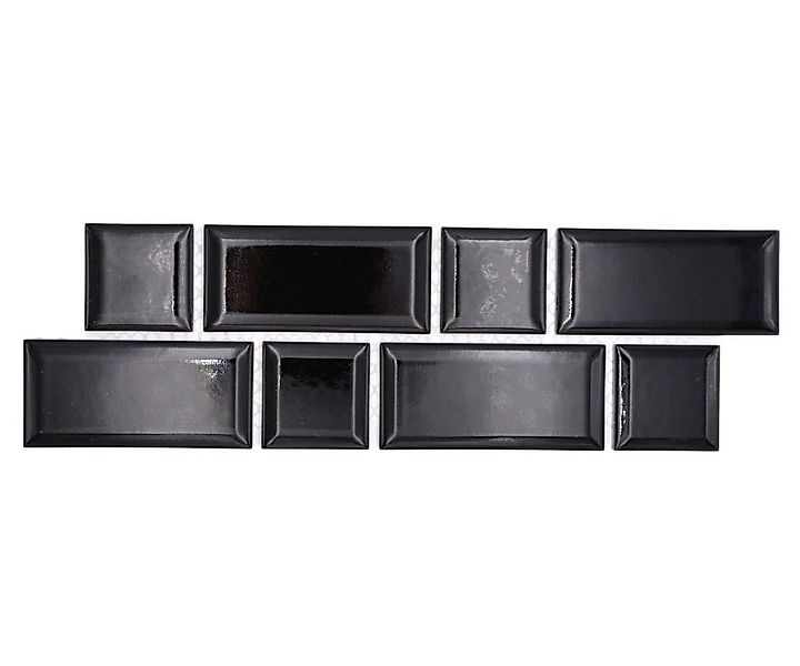 Mosani Fliesen-Bordüre Mosaik Borde Bordüre Metro uni schwarz mix günstig online kaufen