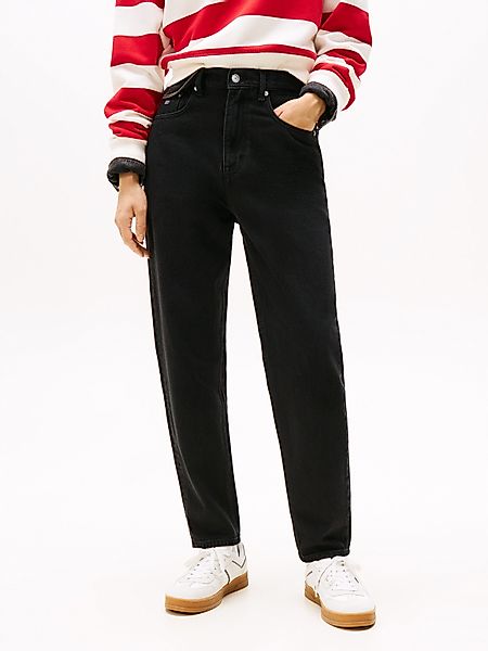 Tommy Jeans Mom-Jeans "High waist - Mom-Jeans Tapered" mit Logo-Badge, Logo günstig online kaufen