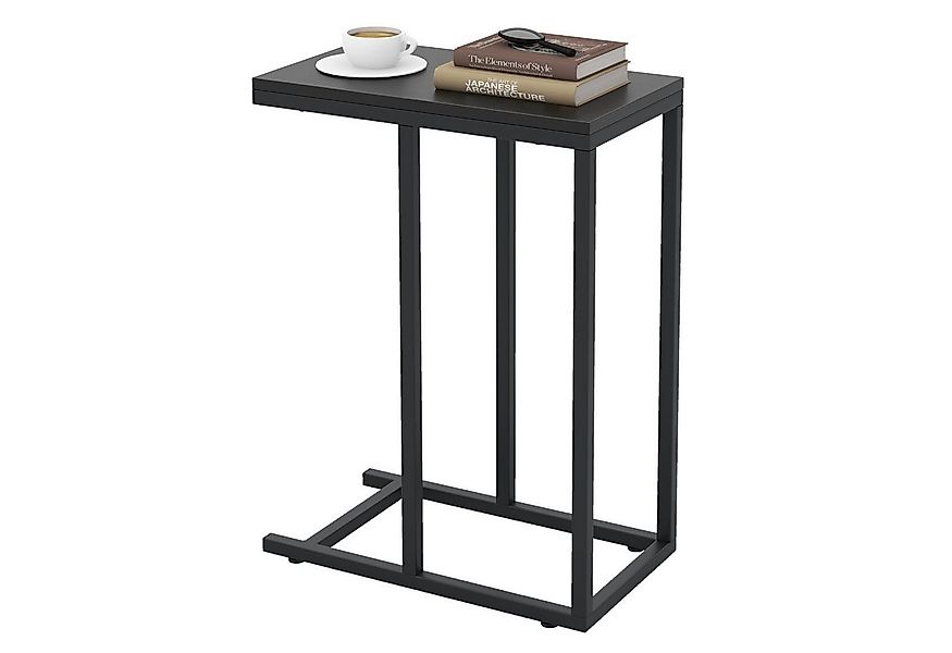 COSTWAY Beistelltisch, C-Form, Sofatisch mit Metallgestell, Laptoptisch, 45 günstig online kaufen