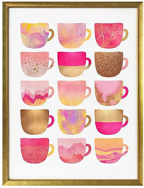 Wall-Art Poster "Kaffeetassen Pink", Geschirr & Besteck, (1 St.) günstig online kaufen