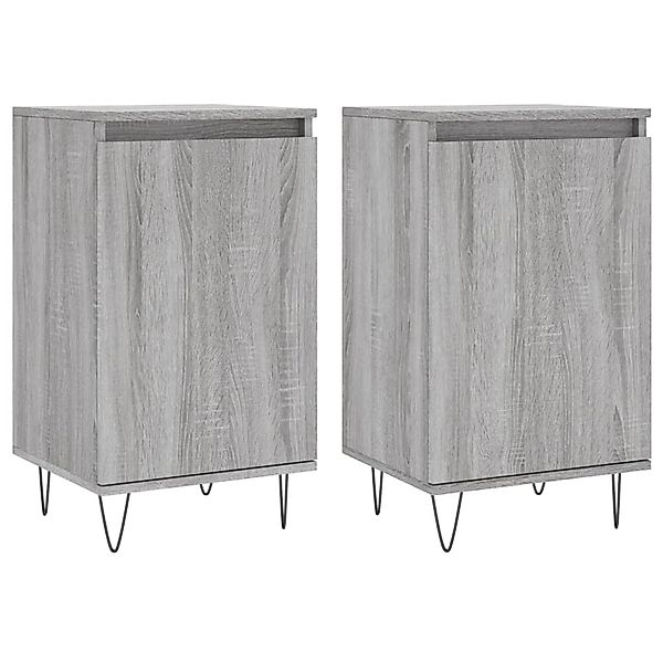 vidaXL Sideboards 2 Stk Grau Sonoma 40x35x70 cm Holzwerkstoff 831065 günstig online kaufen