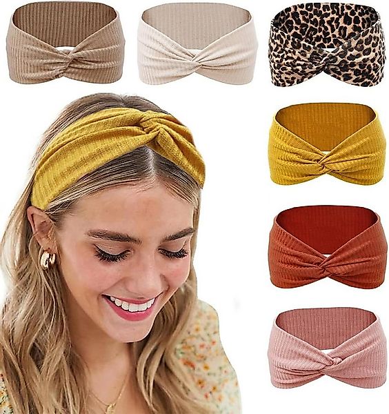Coonoor Haargummi 6 Stück Boho Stirnbänder, Rutschfest Stirnband,Damen Haar günstig online kaufen