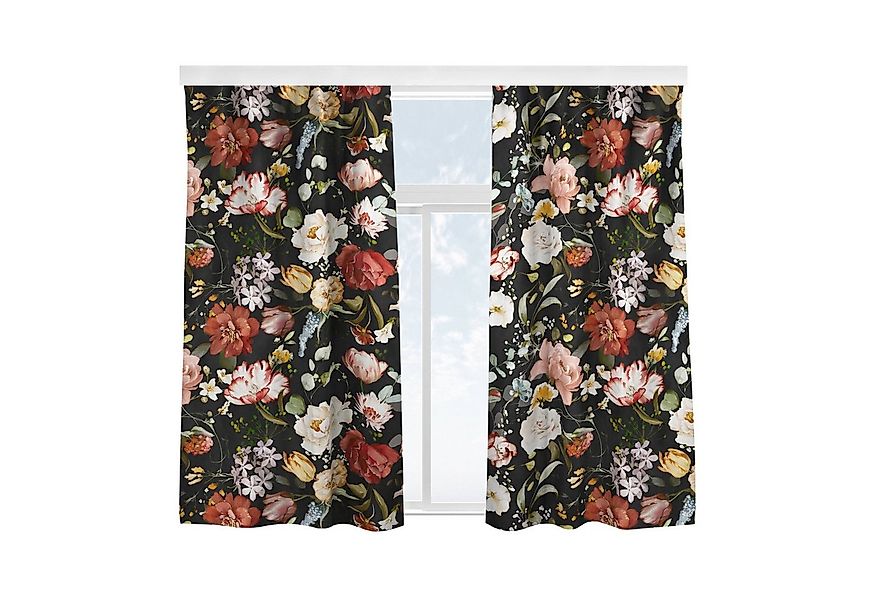 Bilderdepot24 Vorhang Gardine Natur Kunst Blumen Aquarell Vintage Muster Sc günstig online kaufen