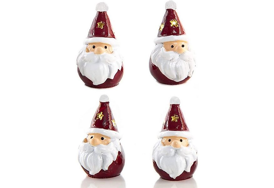 Logbuch-Verlag Dekofigur 4 kleine Weihnachtsmann Nikolaus Figuren 3,5 cm ro günstig online kaufen