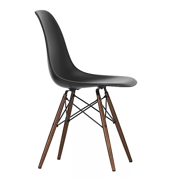 Vitra - Eames Plastic Side Chair DSW Gestell Ahorn dunkel - tiefschwarz/Sit günstig online kaufen