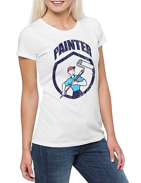 Urban Backwoods Print-Shirt Painter II Damen T-Shirt Maler Artist Lackierer günstig online kaufen