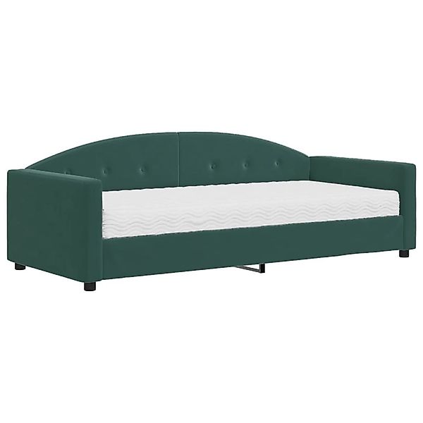 vidaXL Bett Tagesbett mit Matratze Dunkelgrün günstig online kaufen