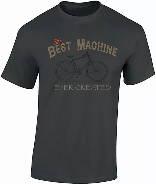 Baddery Print-Shirt Fahrrad T-Shirt : "The Best Machine", hochwertiger Sieb günstig online kaufen