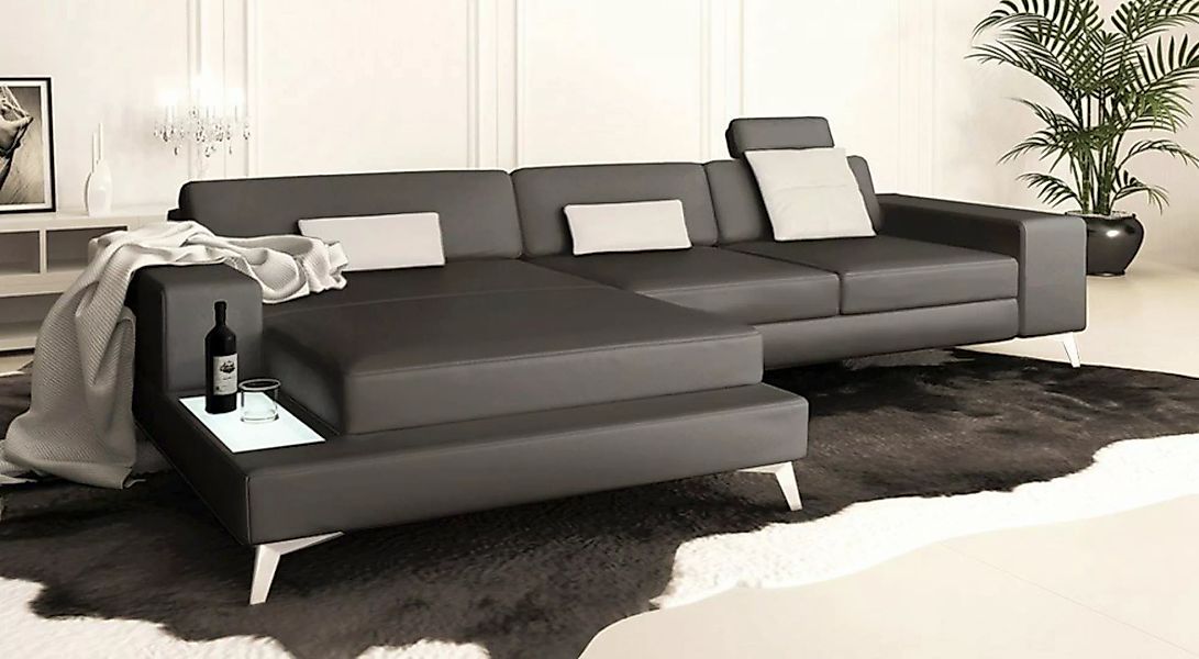 BULLHOFF Wohnlandschaft Wohnlandschaft Ledersofa Ecksofa Designsofa »MÜNCHE günstig online kaufen