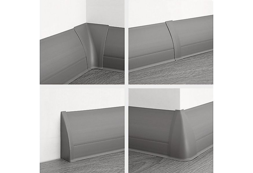 Lemal Sockelleiste, PVC Fußleisten 70x50mm mit Kabelkanal - (Außenecke) Lam günstig online kaufen