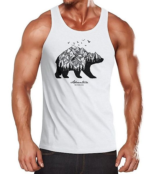 Neverless Tanktop Herren Tank-Top Abenteuer Bär Berge Wald Bear Mountains A günstig online kaufen