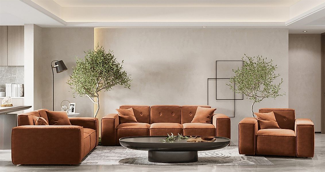 Fun Möbel Polstergarnitur Sofaset Designersofa CESINA günstig online kaufen